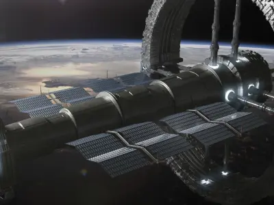 Sci-Fi Space Station 3D model