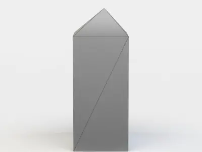 Rampart tower with design Low-poly 3D model