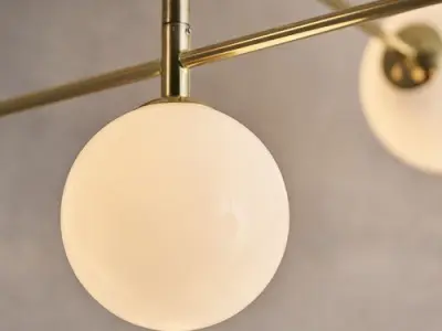 Aaliyah 5 - Light 80cm Semi Flush Mount 3D model