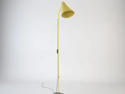 Golden standing Lamp 3D model