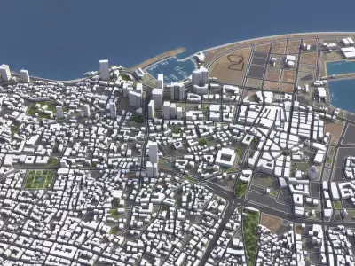 Beirut - 3D City Models Low-poly 3D model