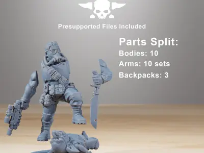 GrimGuard Hunters 3D print model