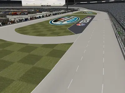 Texas Motor Speedway Game Ready Low-poly 3D model