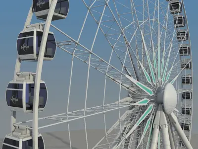 Sky Wheel With Platform Max 3D model