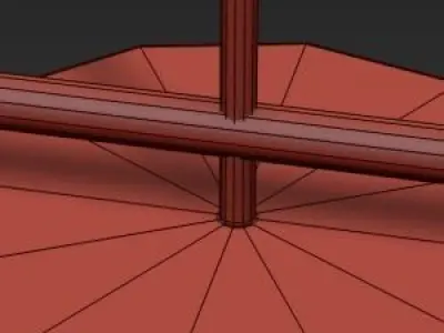 Contemporary QD09 Pendant Lamp with Brass 3D model