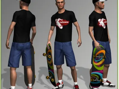  White Skater 11414 tris 