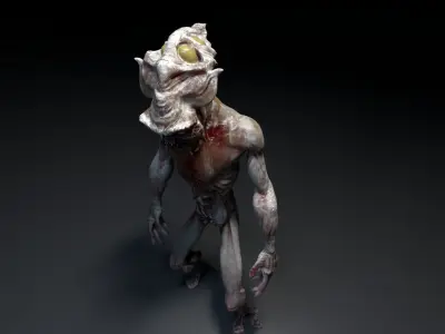 ALIEN CREATURE Low-poly 3D model