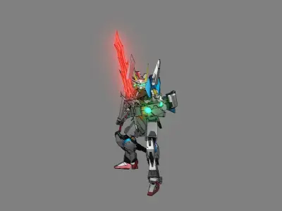 Attacker Gundam 24 A 3D model