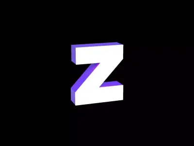 Led Light Sign letter Z 3D print model