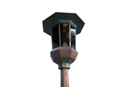 Old Street Lamp Low-poly 3D model purchase