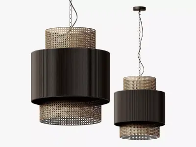 Hanglamp Erdila Zwart Metaal 3D model