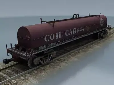 rail wagon 4 Low-poly 3D model