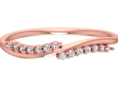 Solitaire Women Light Weight Band Ring 3D print model 43