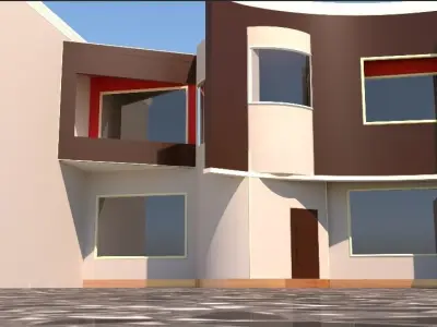 exterior house architectural building  3D model