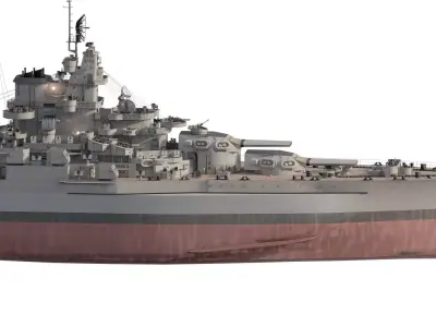 AMERICAN NAVY 1940s  COLORADO CLASS BATTLESHIP 3D model