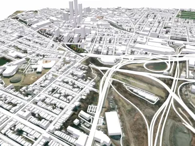 Cityscape  Jersey City New Jersey USA 3D model