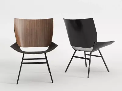 Shell Lounge Seat Cushion Chair 3D model