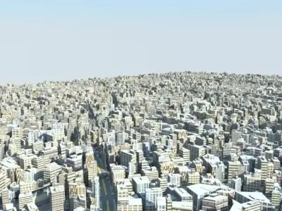 low poly citY Low-poly 3D model order