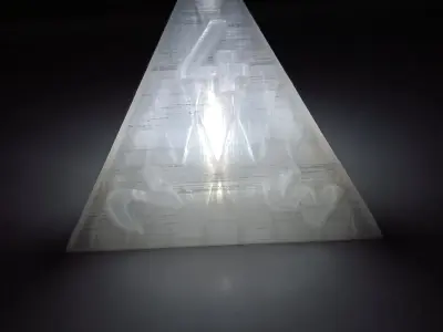 D4 four sided dice nightlight - lamp 3D print model