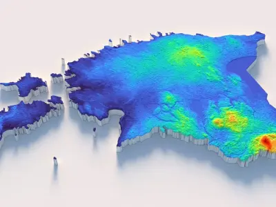 Estonia Country Terrain 3D model