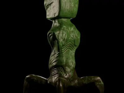 Creeper Minecraft Low-poly 3D model