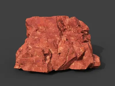 Low poly Sandstone Modular Rock 211210 Low-poly 3D model
