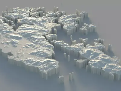 Hong Kong Terrain Country 3D model