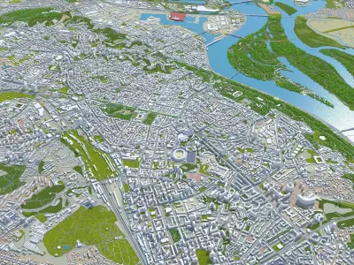 Kiev Kyiv Ukraine Low-poly 3D model