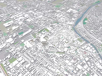 Cityscape Prato Florence Italy 3D model