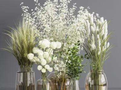 Collaction Plants Bouquet 04 3D model