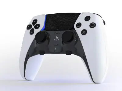 PS5 with DualSense Edge controller  3D model