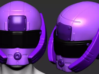 helmet high poly sculpt 3d printable 3D model 3D model