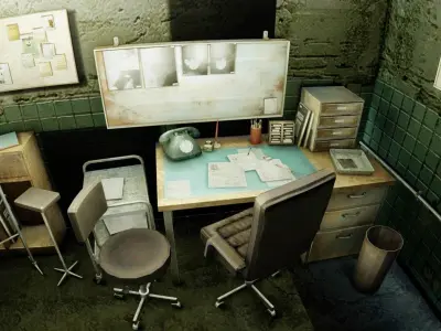 Dr Room Free low-poly 3D model