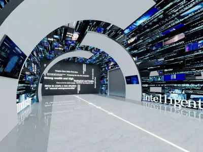 Sci-Fi Data Tunnel Corridor 3D model