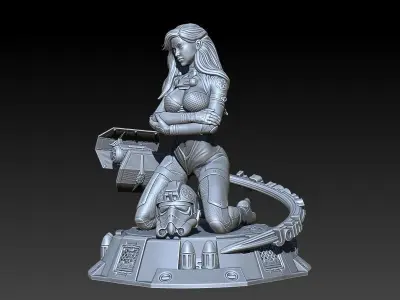 Star Wars Tie Bomber Pin Up Girl 3D print model