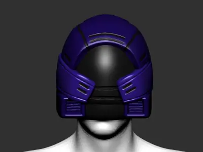 helmet high poly sculpt 3d printable ver 7 3D model 3D model 69