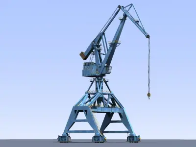 Realistic industrial port cranes pack - 4 diffrent schemes