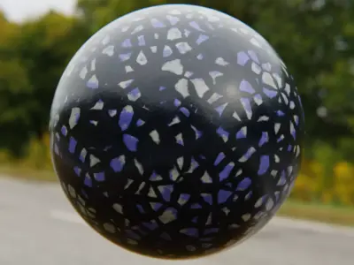 Procedural Purple Terrazzo Marble Texture - Night Accent Texture