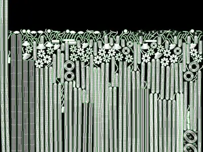 Gate-7 ornate wrought iron gate 3D model