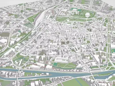 Cityscape Cambrai France 3D model