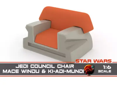 Jedi Council Room Chair Mace 1-6 Scale Hottoys 3D print model