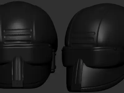 helmet high poly sculpt 3d printable ver 7 3D model 3D model