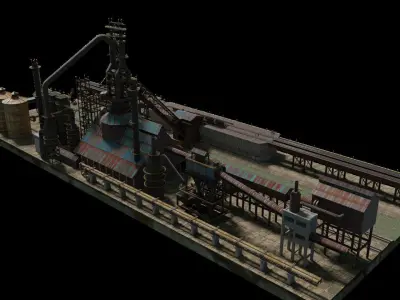 Blast furnace 3D model