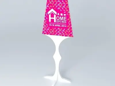 WOODEN BIG LAMP Free 3D model