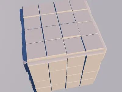 Sci Fi Cube Square Shape Triangle Low-poly 3D model 3D model
