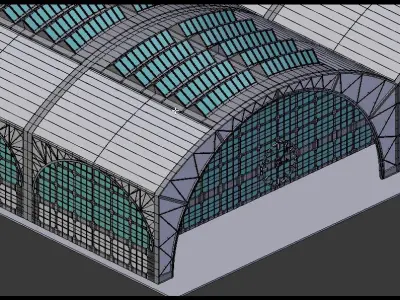 Industrial building 3D model