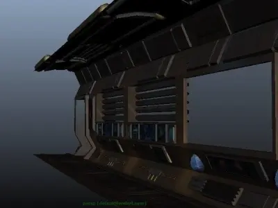 Sci-Fi Hallway 3D model get
