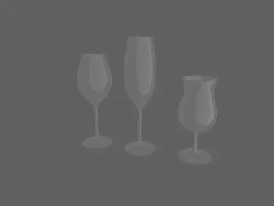 Champagne Glass 3D model