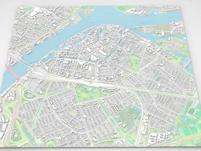 Cityscape Dordrecht Netherlands 3D model