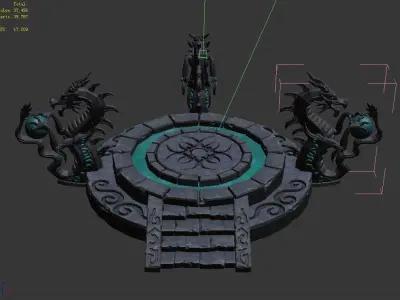 Dragon Type - Stone Array - Altar 32 3D model